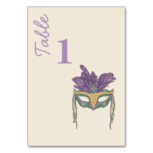 New Orleans Watercolor double sided Table Number