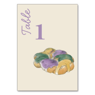 New Orleans Watercolor double sided Table Number