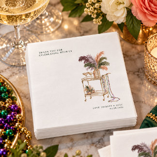New Orleans Wedding Bar Cart Celebration Napkin
