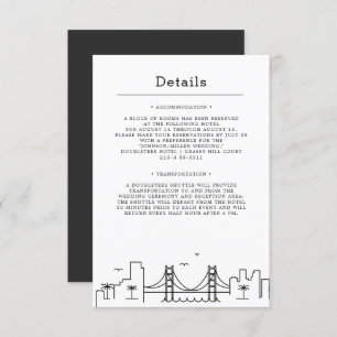 New Orleans Wedding Guest Details Invitation