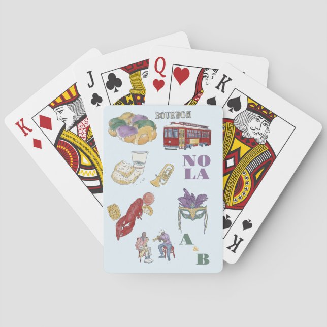 New Orleans Wedding  Playing Cards (Back)