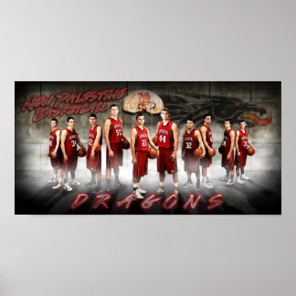 New Palestine Dragons Basketball Print