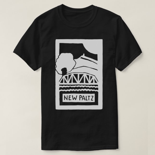 New Paltz Digitised Lino Cut T-Shirt (Design Front)