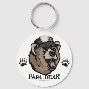 New Papa Bear Father's Day Gear Key Ring