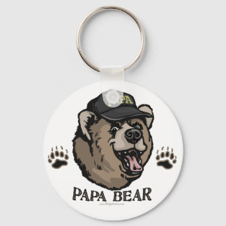 New Papa Bear Father's Day Gear Key Ring