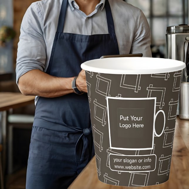 New Paper Cups Business Logo Branded Rustic Kraft (Creator Uploaded)