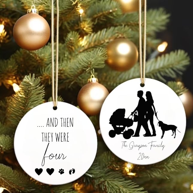 New Parents Baby Announcement Christmas Ornament (Creator Uploaded)
