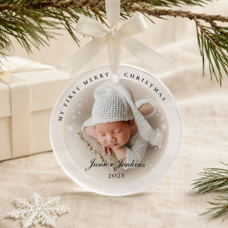 New Parents Christmas Personalised Baby’s First Ornament
