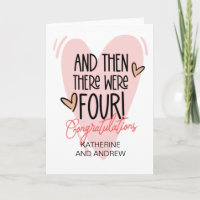 New Parents Congratulations Then There Were Four