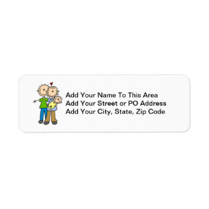 New Parents New Baby T-shirts and Gifts Return Address Label