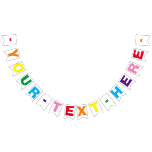 NEW! Party Banner Bunting - 16 Flags and String