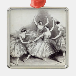 New Pas de Quatre, by Mdlles Metal Ornament