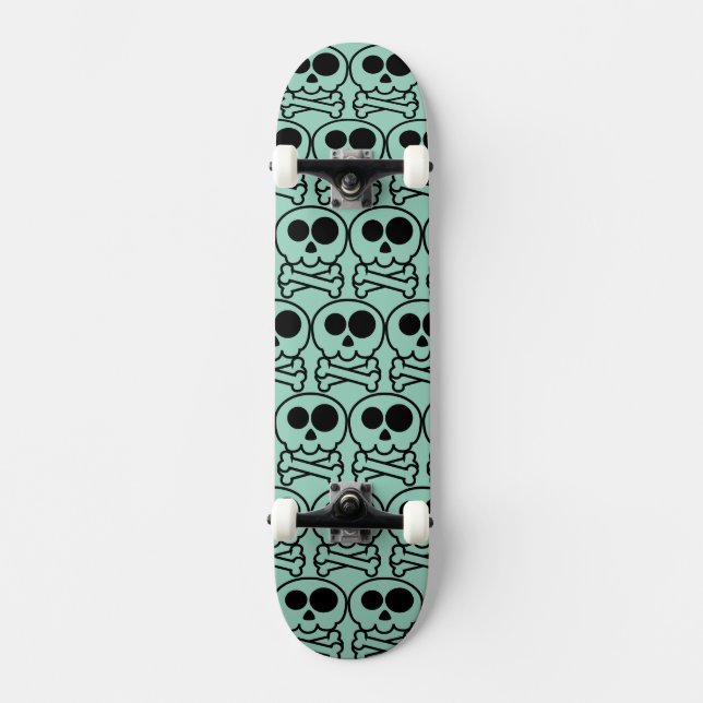 NEW - Pastel Cartoon Skull Skateboard (Front)