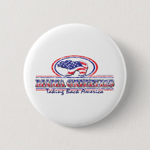 NEW-Patriotic-Grizzly 6 Cm Round Badge