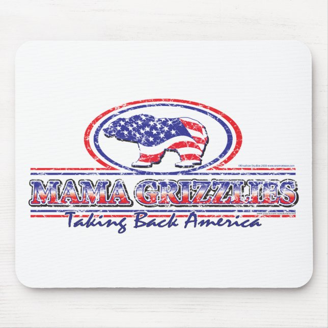 NEW-Patriotic-Grizzly Mouse Pad (Front)