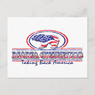 NEW-Patriotic-Grizzly Postcard