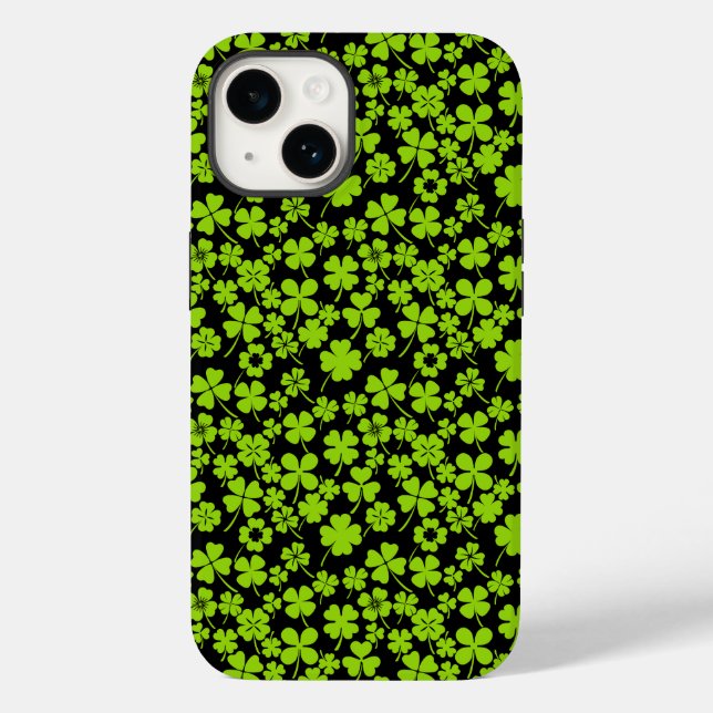 New pattern.Clover leaves 01 Black BG Case-Mate iPhone Case (Back)