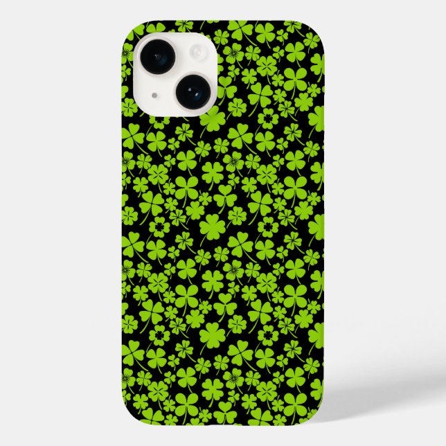 New pattern.Clover leaves 01 Black BG Case-Mate iPhone Case (Back)