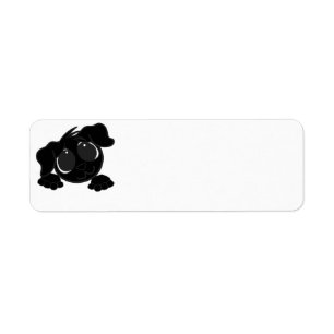 new peeking portuguese water dog return address label