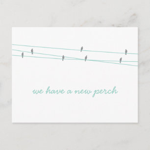 New Perch Change of Address Postcard Teal