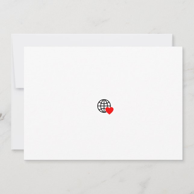 New personalise Text Logo Flat Invitation (Front)