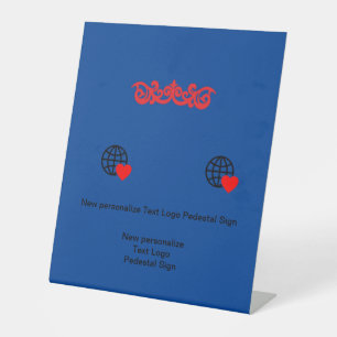 New personalise Text Logo Pedestal Sign