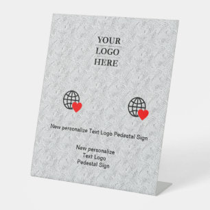 New personalise Text Logo Pedestal Sign