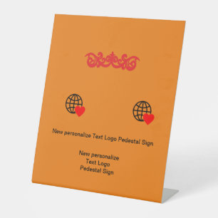 New personalise Text Logo Pedestal Sign