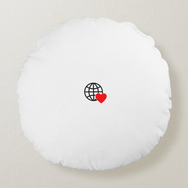 New personalise Text Logo Round Pillow (Front)