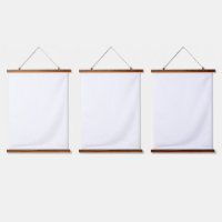 New personalise Text Logo Wood Topped Wall Tapestr