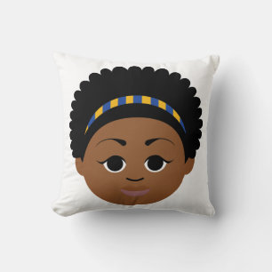 NEW! Personalised Blue & Gold Birth Announcement Cushion