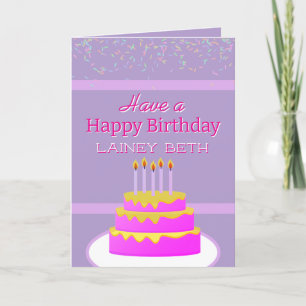 New! Personalised Girl Birthday Card