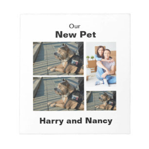 New Pet custom 4 Photo Collage  Notepad