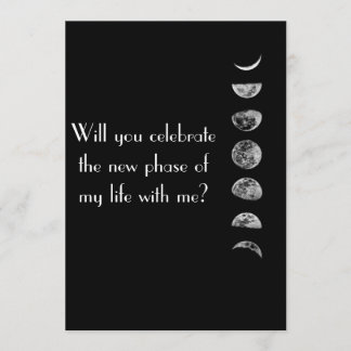 New phases of life celebration card. invitation