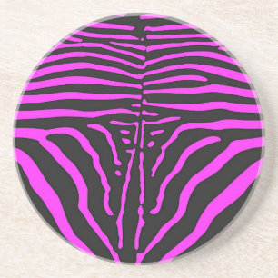 New Pink Black Zebra Print accessories - customise Coaster