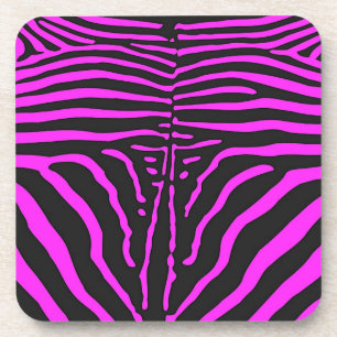 New Pink Black Zebra Print accessories - customise Coaster