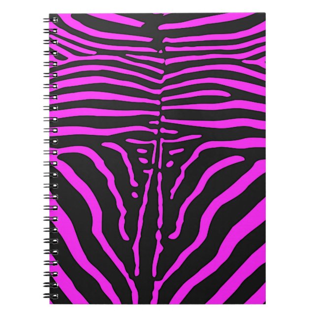 New Pink Black Zebra Print accessories - customise Notebook (Front)