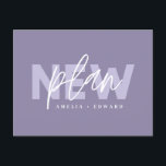 New plan modern typography wedding change the date announcement postcard<br><div class="desc">New plan modern typography wedding change the date postcard. We still do! If you have had to postpone,  change or cancel your wedding,  party,  civil ceremony,  renewel of vows or any event make the organisation a little easier with this modern graphic on trend design. Part of a collection.</div>