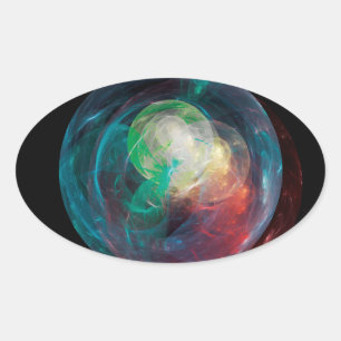 New Planet Oval Sticker