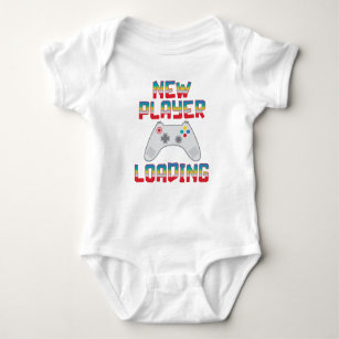 New Player Loading Pregnancy Announcement White Baby Bodysuit