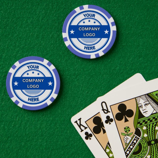 NEW! Poker Chips - Blue - Custom (Poker Table (Double))
