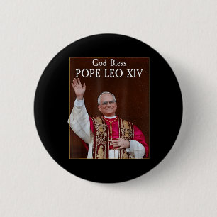 New Pope 2025 God Bless Pope Leo Xiv 6 Cm Round Badge