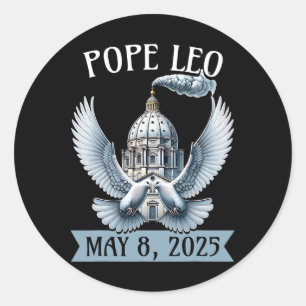 New Pope Leo 2025 Pope Leo Classic Round Sticker