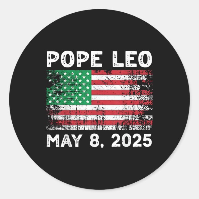 New Pope Leo  Classic Round Sticker (Front)