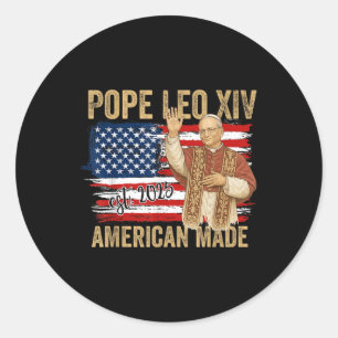New Pope Leo Xiv 2025 American Made Classic Round Sticker