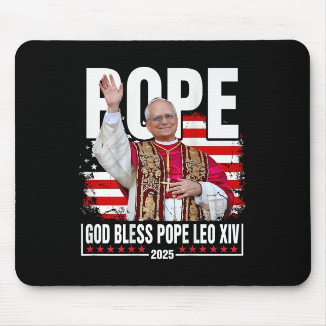 New Pope Leo Xiv Catholic Gifts Catholics (on Back Mouse Pad (Front)