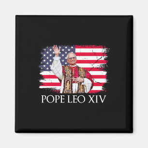 New Pope Leo Xiv Robert American Flag Magnet