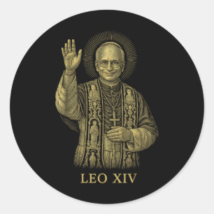 New Pope Leo Xiv Robert Francis Prevost  Classic Round Sticker
