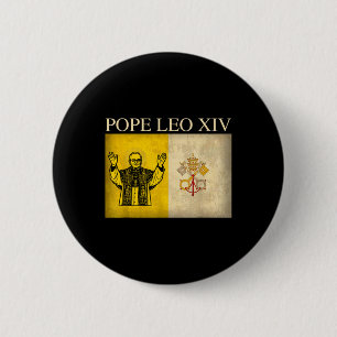 New Pope Leo Xiv Robert Francis Prevost Vatican Fl 6 Cm Round Badge