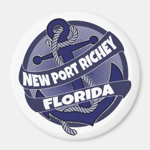 New Port Richey Florida anchor swirl magnet